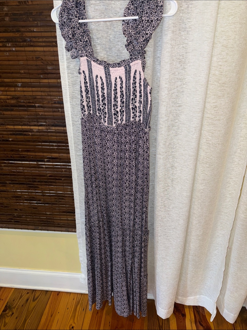 Jessica Simpson Pink and Black k Printed Maxi Dress